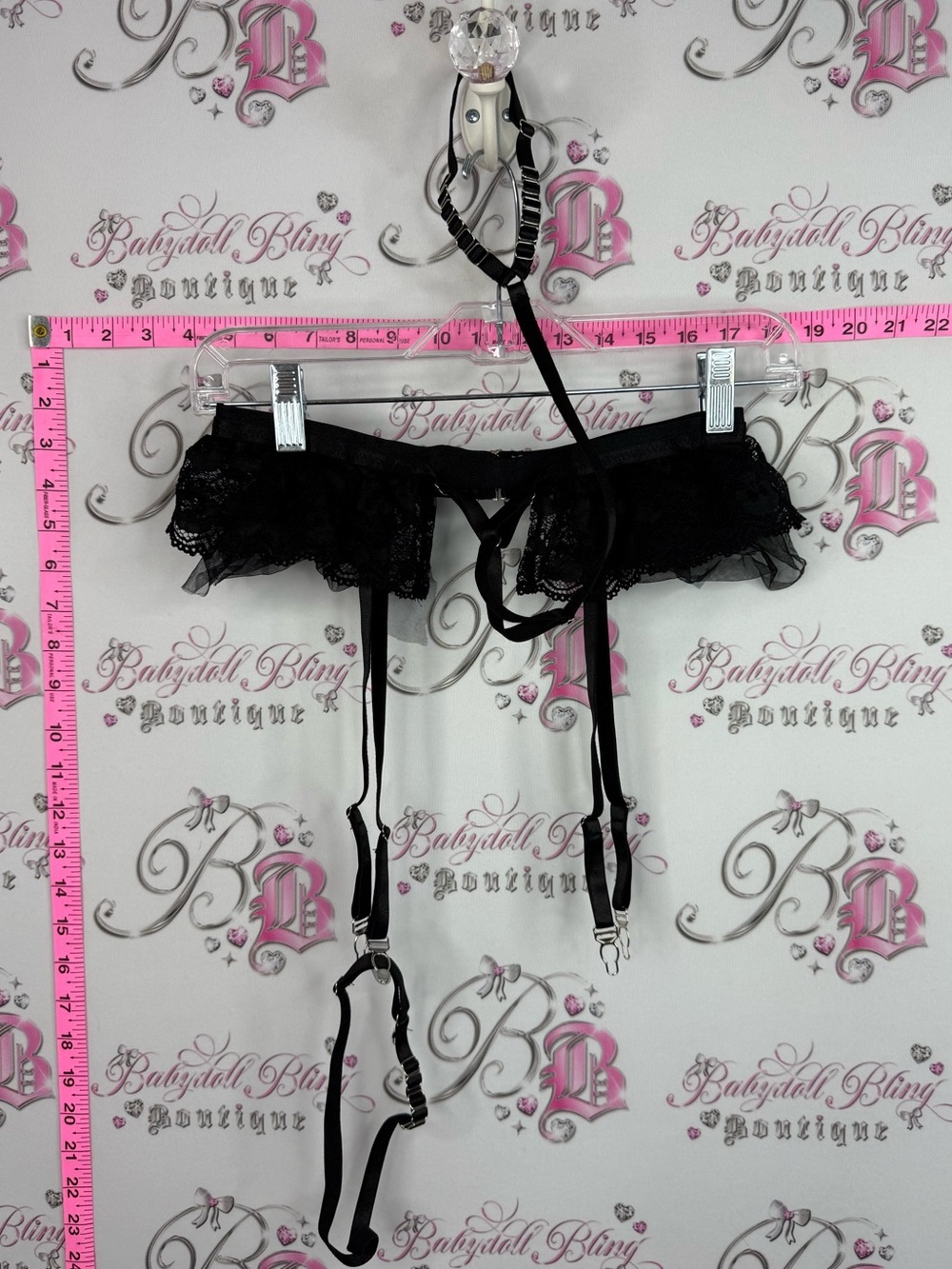 Garter Black Lace Garter Belt with Adjustable Straps tutu
